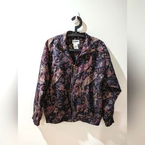Darlyn Made In The USA Vintage Paisley Bomber Jacket